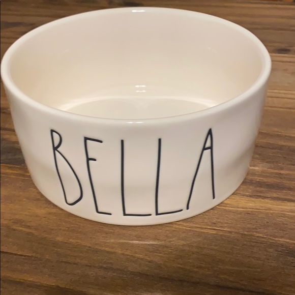 rae dunn bella dog bowl